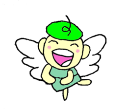 Man and angel sticker #9808066