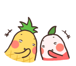 Mr.Pineapple & Ms.Lychee 4 sticker #9808555