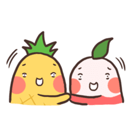 Mr.Pineapple & Ms.Lychee 4 sticker #9808562