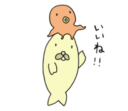 Seal with Octopus sticker #9809075
