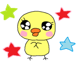 PIPIKO of a chick sticker #9810006