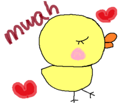 PIPIKO of a chick sticker #9810009