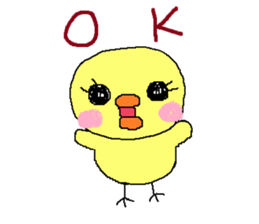 PIPIKO of a chick sticker #9810011