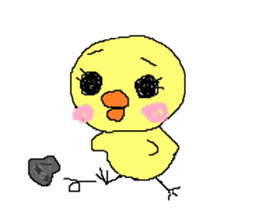 PIPIKO of a chick sticker #9810014