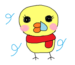 PIPIKO of a chick sticker #9810019