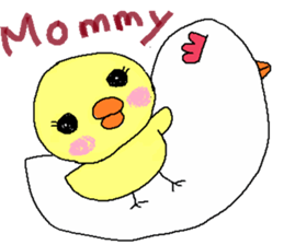 PIPIKO of a chick sticker #9810022