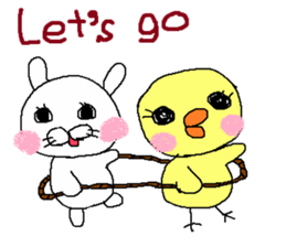 PIPIKO of a chick sticker #9810026