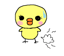 PIPIKO of a chick sticker #9810037