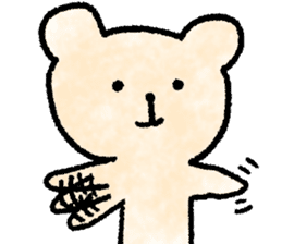 Cute soft bear sticker #9811031