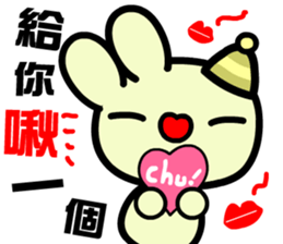 The happy and joyful rabbit sticker #9811576