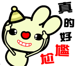 The happy and joyful rabbit sticker #9811597
