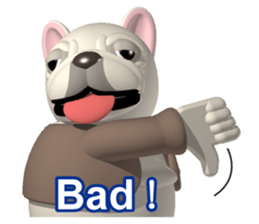 Cheerful french bulldog 2 sticker #9811602