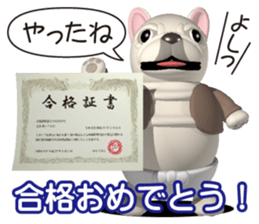 Cheerful french bulldog 2 sticker #9811637