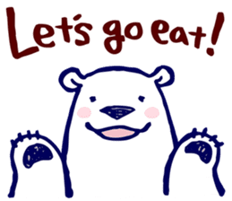 Lazy, Kindly Polar bear 3 sticker #9813440