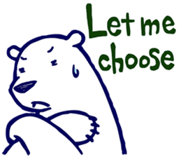 Lazy, Kindly Polar bear 3 sticker #9813447