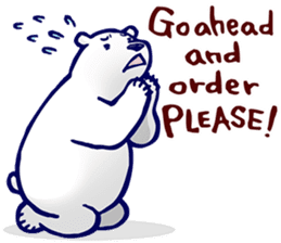 Lazy, Kindly Polar bear 3 sticker #9813464