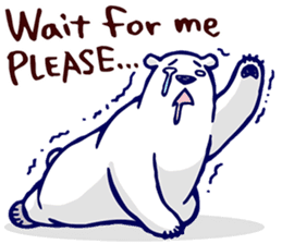 Lazy, Kindly Polar bear 3 sticker #9813465