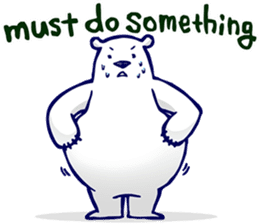 Lazy, Kindly Polar bear 3 sticker #9813473