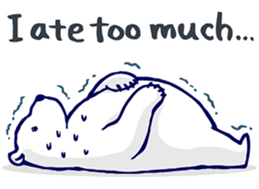 Lazy, Kindly Polar bear 3 sticker #9813478