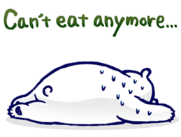 Lazy, Kindly Polar bear 3 sticker #9813479