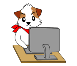 Jack Russell terrier cherry sticker #9814537