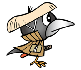 Wandering crow sticker #9814562