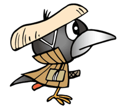 Wandering crow sticker #9814562