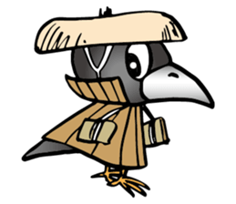 Wandering crow sticker #9814563