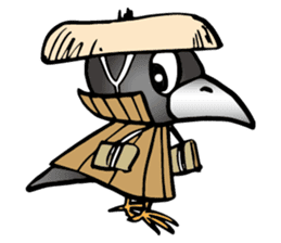 Wandering crow sticker #9814563