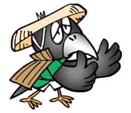 Wandering crow sticker #9814566