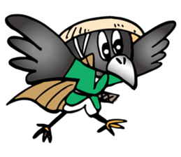 Wandering crow sticker #9814576