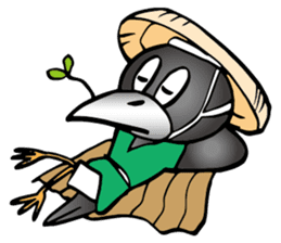 Wandering crow sticker #9814585