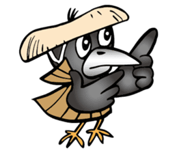 Wandering crow sticker #9814588