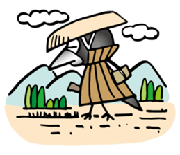 Wandering crow sticker #9814592