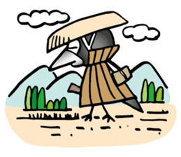 Wandering crow sticker #9814592