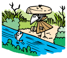 Wandering crow sticker #9814594