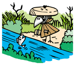 Wandering crow sticker #9814594