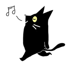 Versatile sticker of black cat sticker #9815081