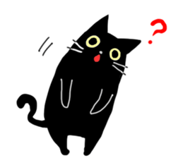 Versatile sticker of black cat sticker #9815082
