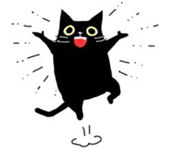 Versatile sticker of black cat sticker #9815083