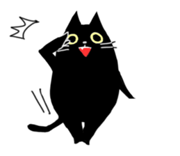 Versatile sticker of black cat sticker #9815085