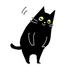 Versatile sticker of black cat sticker #9815086