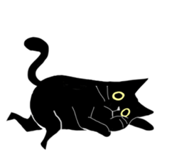Versatile sticker of black cat sticker #9815087