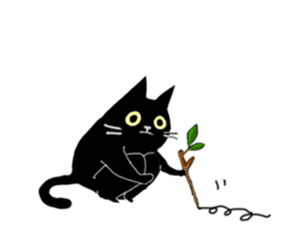 Versatile sticker of black cat sticker #9815088
