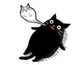 Versatile sticker of black cat sticker #9815089