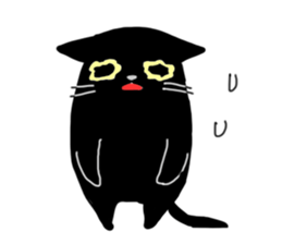 Versatile sticker of black cat sticker #9815090