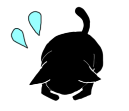 Versatile sticker of black cat sticker #9815092