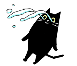 Versatile sticker of black cat sticker #9815093