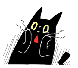 Versatile sticker of black cat sticker #9815094