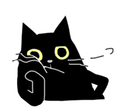 Versatile sticker of black cat sticker #9815095